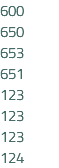 600 650 653 651 123 123 123 124